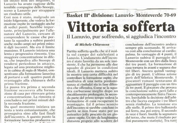 storia basket Lanuvio