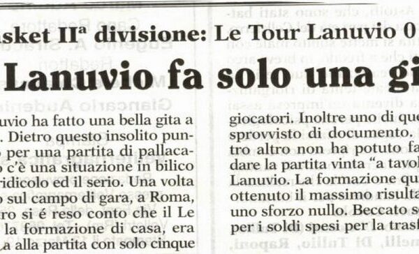 storia basket Lanuvio