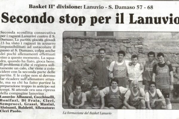 storia basket Lanuvio